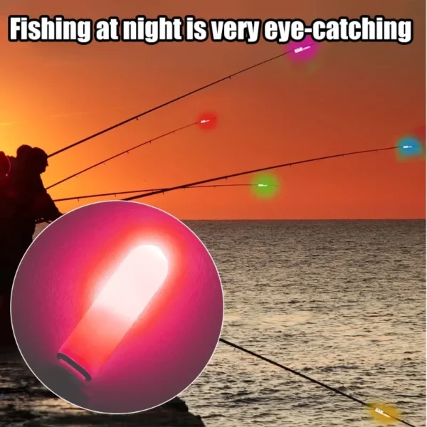 1/5pcs Color Glow Stick Bite Alarm Detachable LED Fishing Rod Light Stick Luminous Waterproof for Night Fishing Accessorie