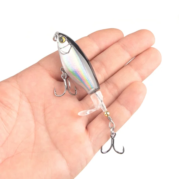 1Pcs Quality Whopper Plopper Wobblers 7.5cm 6.5g Topwater Popper Fishing Lure Hard Bait Rotating Soft Tail Fishing Tackle