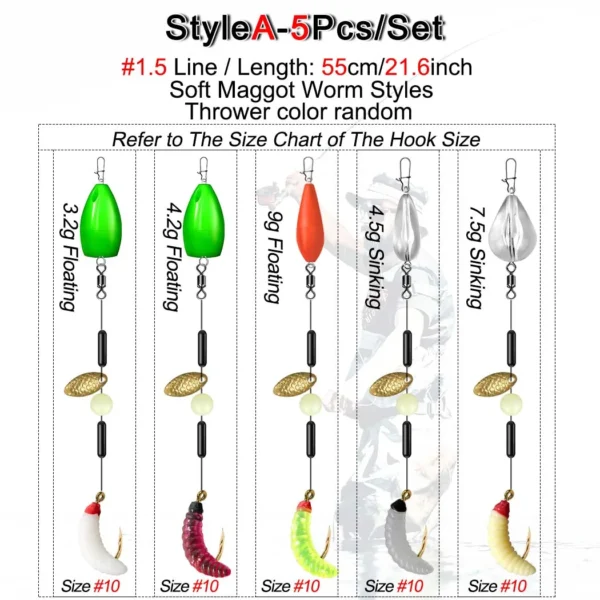 5Pcs/1Set Flies Spinners Spoon Bait Metal Fishing Jigs Lure Spinnerbait Bait Artificial Lure Crankbaits Fishing