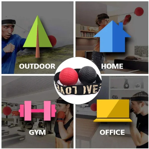 Head-mounted Boxing Speed Ball Training Equipment - Improve Hand Eye Coordination, Reaction Time, and Fitness with this PU Punch