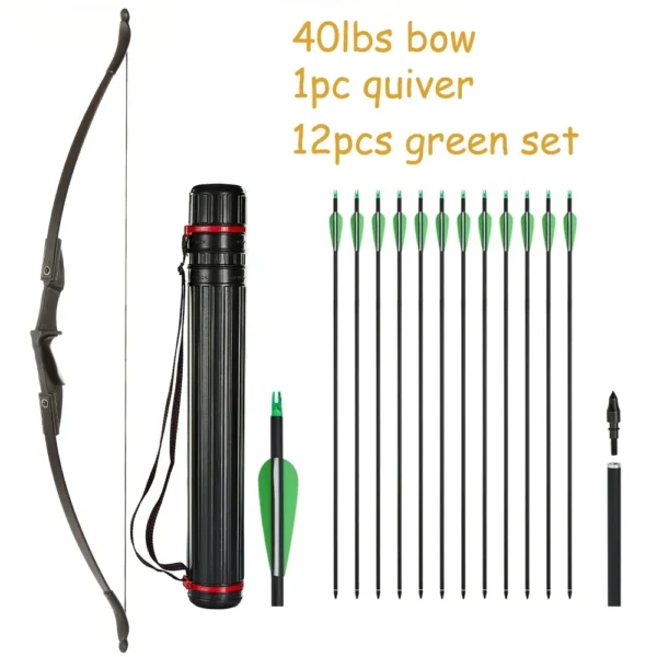 S44c9e1af040c418a9c411f80a6d0240ag.webp Archery Recurve Bow for Right/Left-Handed Outdoor Hunting Sports Shooting 57inch 30-40 Ibs Take-down Bow Archery Target