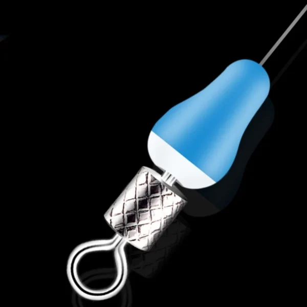 100Pcs/Lot 9mm High Quality Anti-winding Rubber  Sea Carp Fly Fishing Blue Space Beans Rubber Oval Stopper Fishing Bobber Float