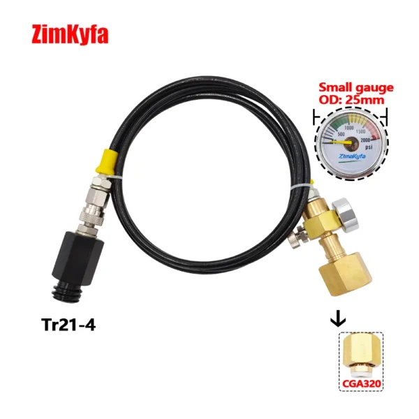 Soda Water Stream Homebrew External High Pressure Hose to CO2 Carbon Dioxide Tank,For Sodastrem Machine to W21.8-14 CGA320 Tank