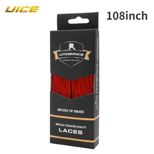 S451daab6dbaf4943a5850d711db5d0c8C.webp Ice Hockey Skate Laces 84-120inch Box-Packed Hockey Skate Shoe Lacer Dual Layer Braid Reinforced Waxed Tip Hockey Accessories