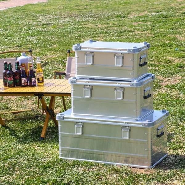 30-80L Camping Picnic Travel Aluminum Alloy Large Capacity Box Accessories Storage Bag Hiking Accessories Outdoor Storage