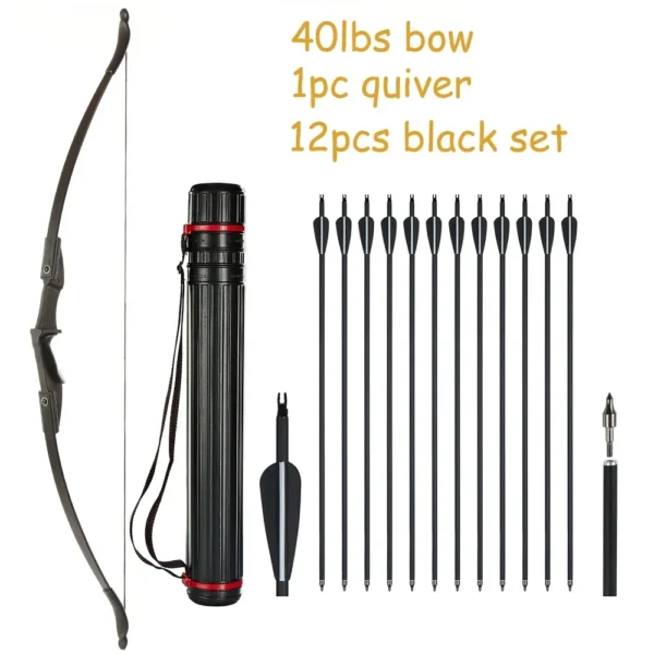 S47610797b2c248f6bb3d8037c0702f77l.webp Archery Recurve Bow for Right/Left-Handed Outdoor Hunting Sports Shooting 57inch 30-40 Ibs Take-down Bow Archery Target
