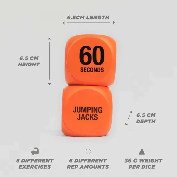 Fitness RY1051 Exercise Dice for Workout Fun Fitness Decision Dice Switch Up Training Routines HIIT and Exercises Home and Gym