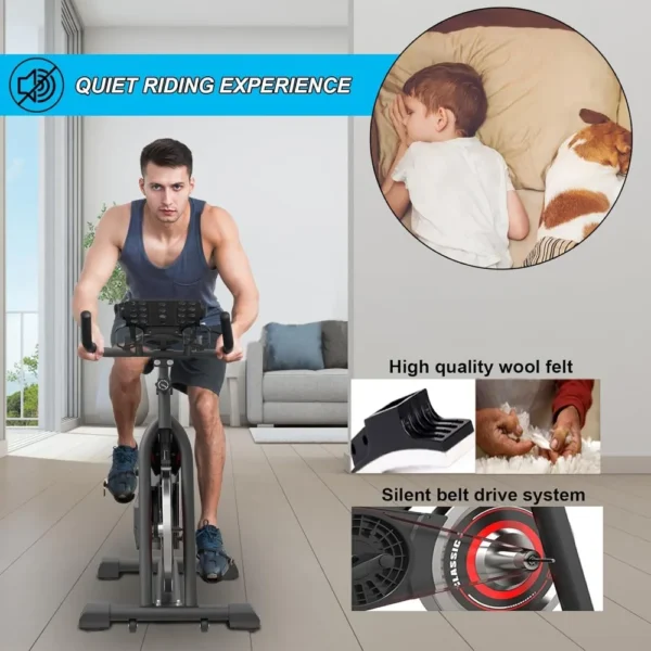 S4896b7934b5640a599abcd865e58f487q.webp Exercise Bikes Stationary,Exercise Bike for Home Indoor Cycling Bike for Home Cardio Gym,Workout Bike with pad Mount