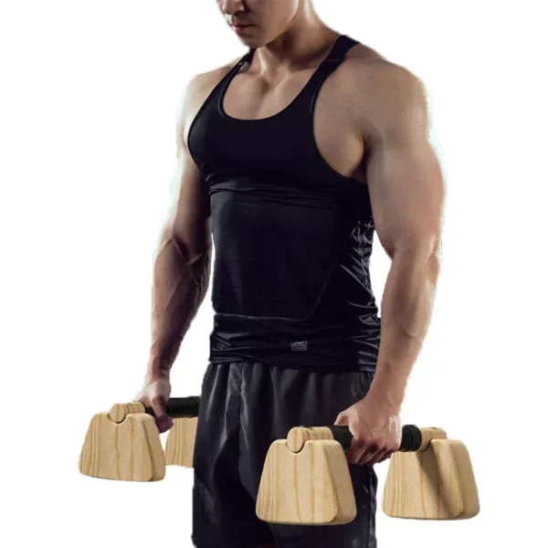 Push Up Russian Stand Wooden Single and Parallel Bars Inverted Stand Practice Solid Wood Strength Training Equipment