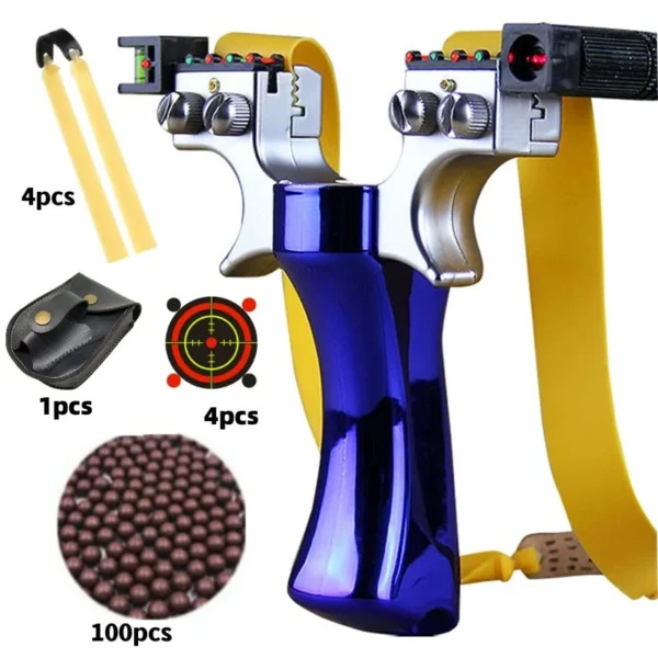 Laser aimed slingshot fishing fast pressure slingshot hunting fishing gun catapult outdoor camping