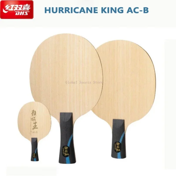 Original DHS Hurricane King ACB Table Tennis Blade 5+2 Blue AC Innerforce Professional Ping Pong Blade Carbon with Original Box
