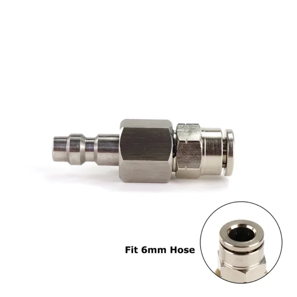 New Airsoft HPA (US)2302 23-2 Foster Quick Disconnect QD With Push-In Pipe Fitting Assembly For 4MM(5/32) Or 6MM 1/4Inch Hose