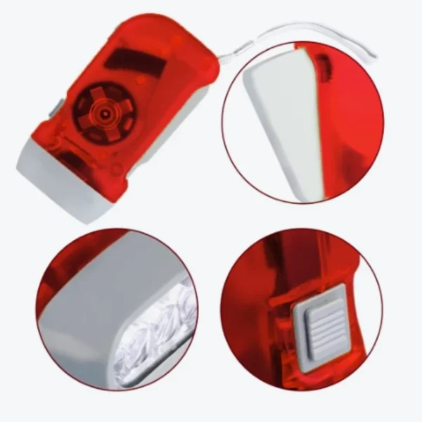 LED Hand Pressed Eco-friendly Flashlight, Portable Camping Light, Mini Hand Pressed Generator Crank Flashlight, Pocket Light