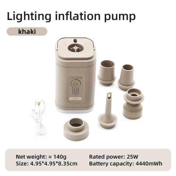 PACOONE Wireless Inflation Pump Portable Outdoor Mini Air Compressor Air Cushion Bed Swim ring Multi function Air Pump