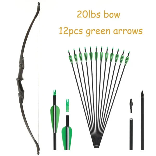 S4ede56ccf7ad4b61b0ca1598742347cc1.webp Archery Recurve Bow for Right/Left-Handed Outdoor Hunting Sports Shooting 57inch 30-40 Ibs Take-down Bow Archery Target