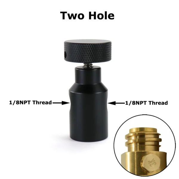 CO2 Refill Adapter Fill Station On/Off Adaptor For Tr21-4 Sodastream Cylinder Charging With 2000psi Gauge,8mm Quick Plug