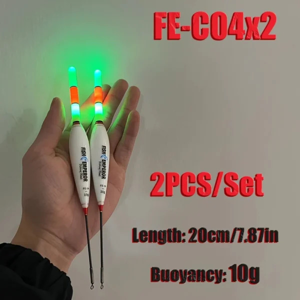 2pcs Night Fishing Electronic Float Large Buoyancy Buoy Led Luminous Cr425 Summer Luminous Fishing Gear Fishing Gear 2024 New