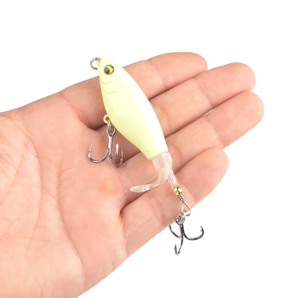 1Pcs Quality Whopper Plopper Wobblers 7.5cm 6.5g Topwater Popper Fishing Lure Hard Bait Rotating Soft Tail Fishing Tackle