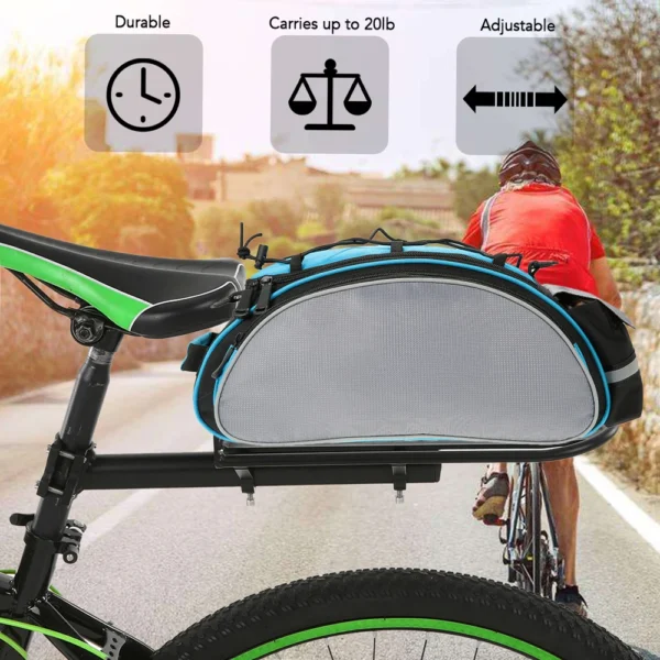 S53ba4b3fa3124edbb5dd975146e6f3baz.webp Retractable Aluminum Alloy Bike Mount Bicycle Rear Seat Post Rack Bicycle Pannier Luggage Cargo Carrier Rack