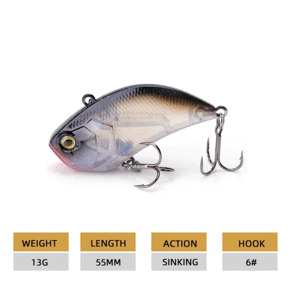 S54ec1997569d4f91bf69d02318c23486B.webp Agoie Noisy Vib Lure 55mm 13g Artificial Rattle Bait Vibrating Blade Lure Ideal For Freshwater Bass Pike And Walleye Fishing