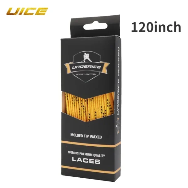 S556be812b74345e7a0eb4feec0ed1c8eB.webp Ice Hockey Skate Laces 84-120inch Box-Packed Hockey Skate Shoe Lacer Dual Layer Braid Reinforced Waxed Tip Hockey Accessories