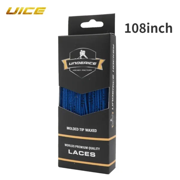 S55b0aa4d98344f98b37c71e5f31e4c7cz.webp Ice Hockey Skate Laces 84-120inch Box-Packed Hockey Skate Shoe Lacer Dual Layer Braid Reinforced Waxed Tip Hockey Accessories