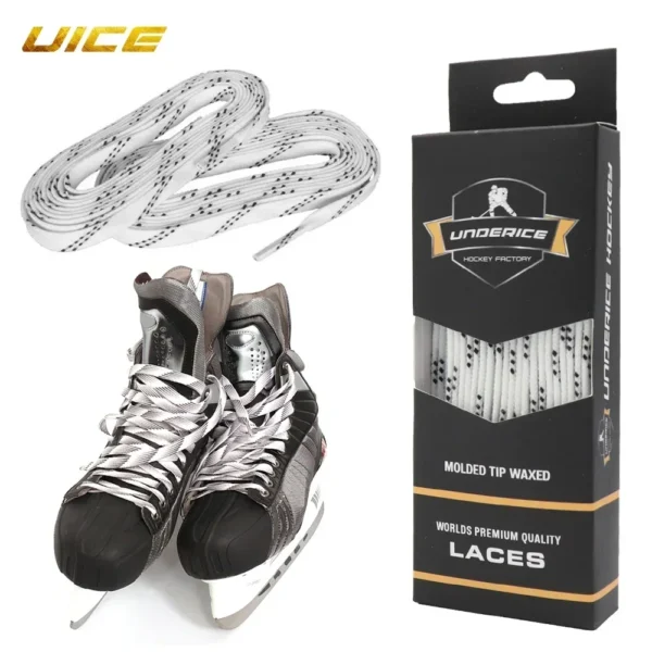 S57043509a235478d990988baa0b239c5r-1.webp Ice Hockey Skate Laces 84-120inch Box-Packed Hockey Skate Shoe Lacer Dual Layer Braid Reinforced Waxed Tip Hockey Accessories