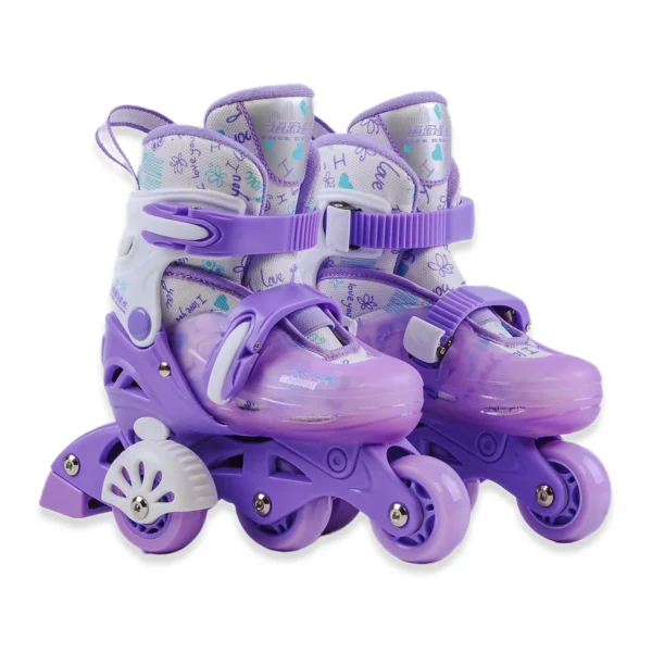 "Xiaoyao Star Beginner's Assisted Inline Skates with Safety Balance Wheels, Skate Shoes Set for