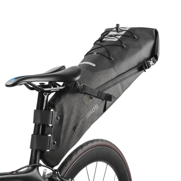ROCKBROS Bicycle Bag Waterproof Reflective 8 10 14 L Large Capacity Saddle Bag Bike Foldable Tail Bag MTB Road Trunk Cycling Bag
