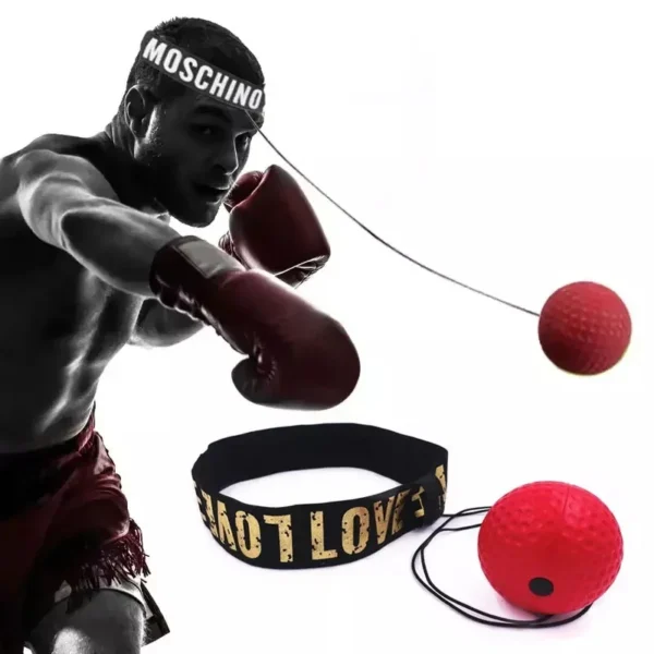 Head-mounted Boxing Speed Ball Training Equipment - Improve Hand Eye Coordination, Reaction Time, and Fitness with this PU Punch