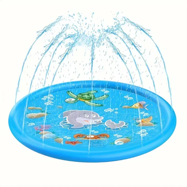 New 1pc Summer outdoor water game toy dolphin spray mat round sprinkler mat,outdoor spray mat,PVC inflatable splash pad,lawn pla