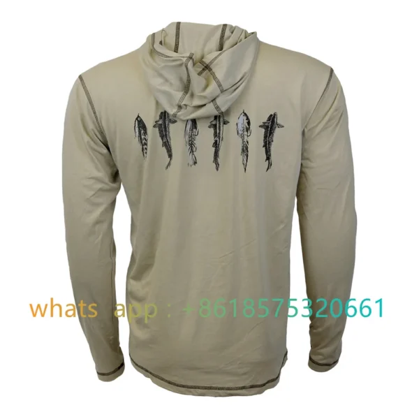 Fishing Hoodie Summer Fishing Clothing Long Sleeve Breathable Fishing Performance Shirt UV Protection Mens Fishing Wear