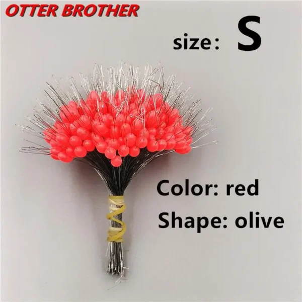S5e1ae316da5d40dd898d6fc05ff2e356T.webp 300pcs/set Fishing Transparent Rubber Stopper Float Bobber Stopper olive Cylindrical Space Bean Float Fish Line Accessories