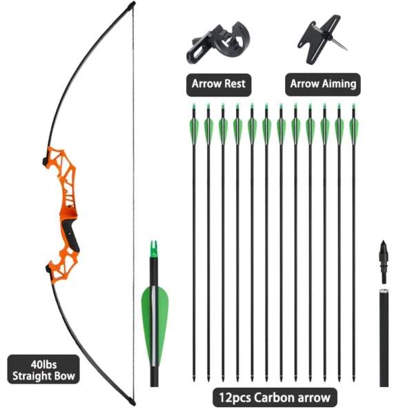 Hunting Bow Take-down Bow for Shooting Archery Recurve Bow with Aiming Point Outdoor Sports Shooting 20/30/40/50lbs