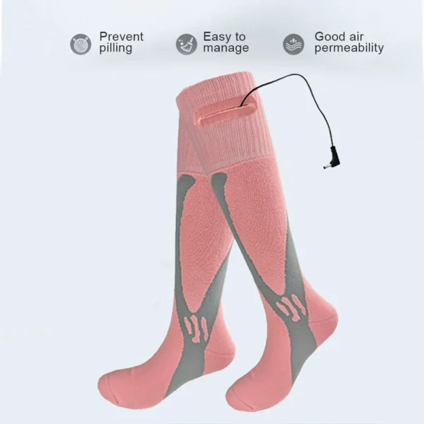 Electric Heated Socks Electric Heating Socks Fast Heating Outdoor Sport Socks Thermal Foot Warmers for Camping Hiking No battery