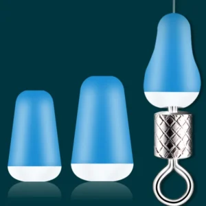 100Pcs/Lot 9mm High Quality Anti-winding Rubber  Sea Carp Fly Fishing Blue Space Beans Rubber Oval Stopper Fishing Bobber Float