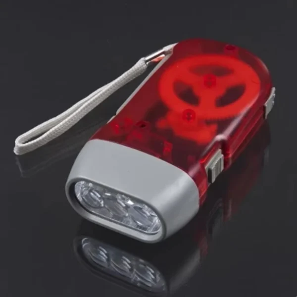 LED Hand Pressed Eco-friendly Flashlight, Portable Camping Light, Mini Hand Pressed Generator Crank Flashlight, Pocket Light