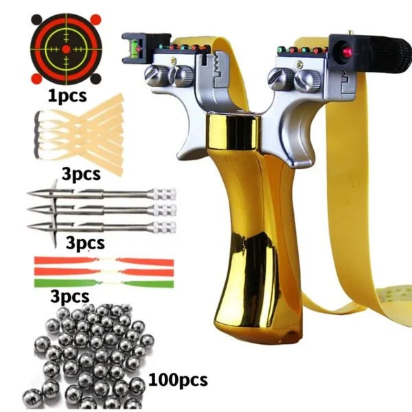 Laser aimed slingshot fishing fast pressure slingshot hunting fishing gun catapult outdoor camping