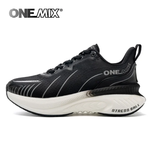 S68b30f65b71d41d7b69a49ecfcee2b1dK.webp ONEMIX New Cushioning Running Shoes For Men Suitable Heavy Runners Lace Up Sports Women Non-slip Outdoor Athletic Male Sneakers
