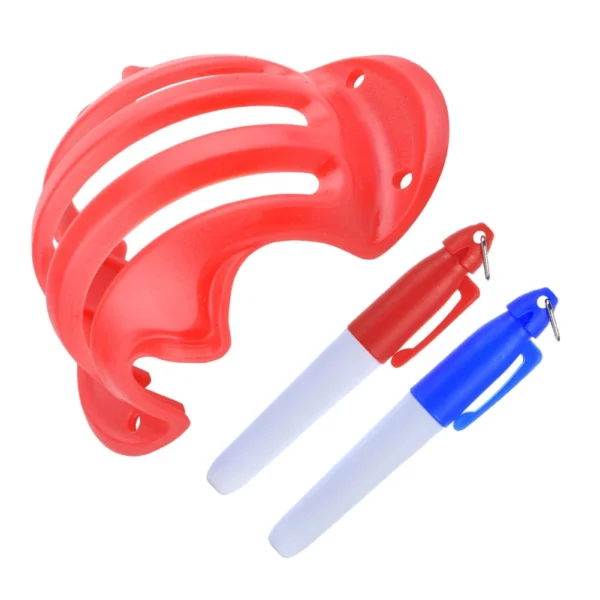 Golf Line Marker Template with 2 Marking Pens Golf Ball Line Liner Marker Double-sided Marking Training Aids Sports Accessories