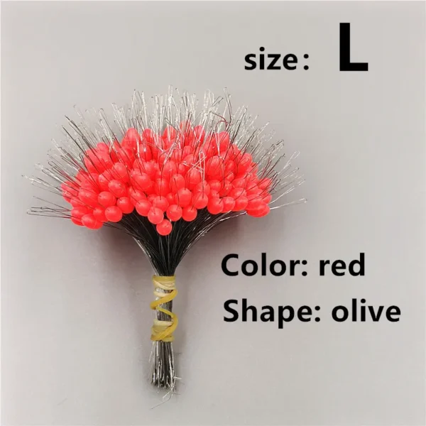 S6b3874d8b0de43239eb87334b509f082g.webp 300pcs/set Fishing Transparent Rubber Stopper Float Bobber Stopper olive Cylindrical Space Bean Float Fish Line Accessories
