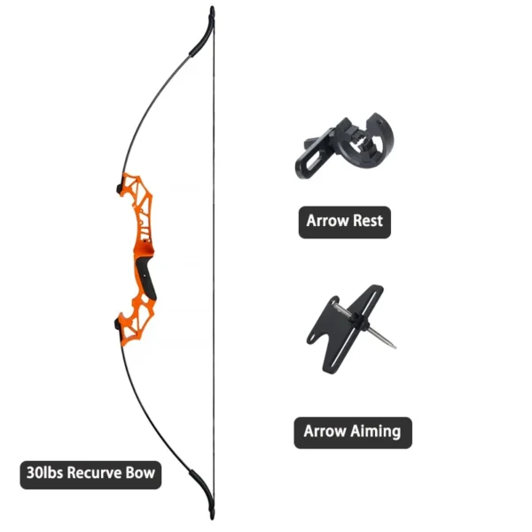 Hunting Bow Take-down Bow for Shooting Archery Recurve Bow with Aiming Point Outdoor Sports Shooting 20/30/40/50lbs