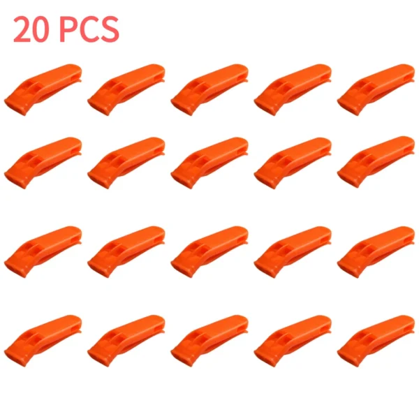 1/2/4/6/10/20pcs Whistle Outdoor Camping Hiking Survival Rescue Emergency Loud Whistle Sport Match Double Pipe Dual Band Whistle