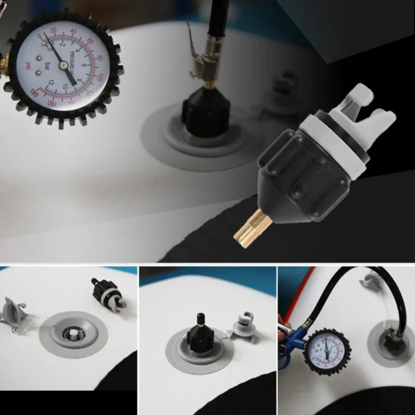 Air Valve Adaptor for SUP Board Inflatable Pump Adapter Paddle Boat Kayak Air Valve Pump Connector Tire Air Compressor Converter