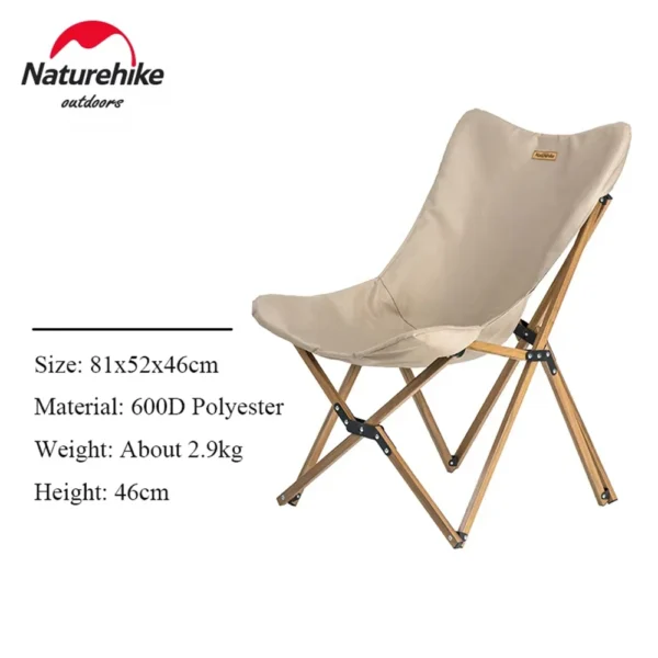 Naturehike Folding Chair -Outdoor Camping Office Nap Chair, Load Capacity 120KG,Chair Cover Detached,Wear Resistant Oxford Cloth