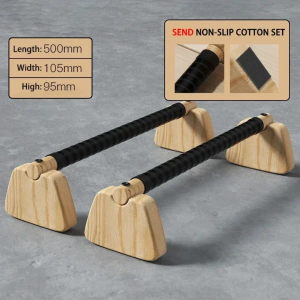 Push Up Russian Stand Wooden Single and Parallel Bars Inverted Stand Practice Solid Wood Strength Training Equipment