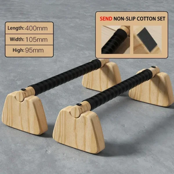 Push Up Russian Stand Wooden Single and Parallel Bars Inverted Stand Practice Solid Wood Strength Training Equipment