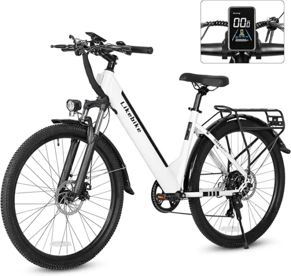 Electric Bike, UL 2849 Certified, Step Through Electric Bicycle with 350W Motor, 36V 9Ah Removable Battery, 20MPH E-Bikes