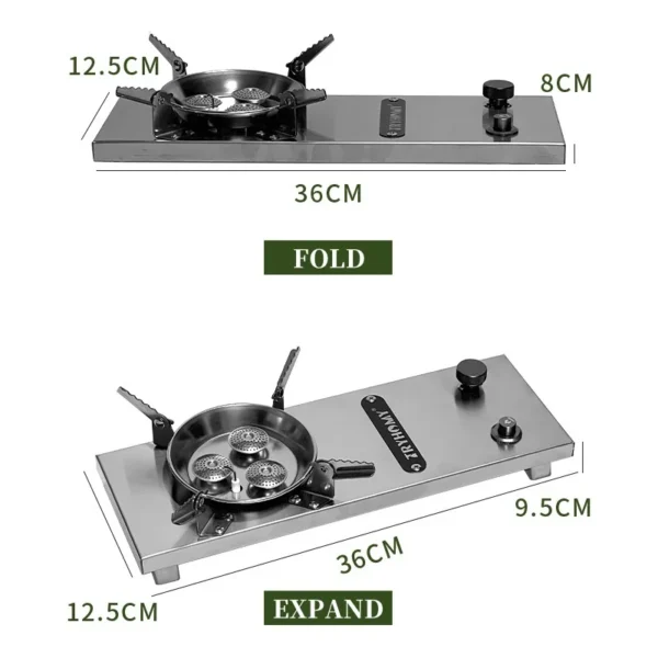 S76169ab4025846a0809e2cdc28fda082M-2.webp IGT Gas Stove 7200W 0.5 unit Stainless Steel IGT Burner Plate Folding Adapter IGT Table Gas Stove Desktop Portable 3-core Burner