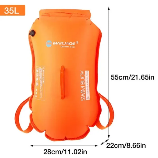 Swimming Buoy For Adults Swim Buoy Float Backpack Highly Visible Swimming Bubble Buoy Float For Safe Swim Training & Open Water